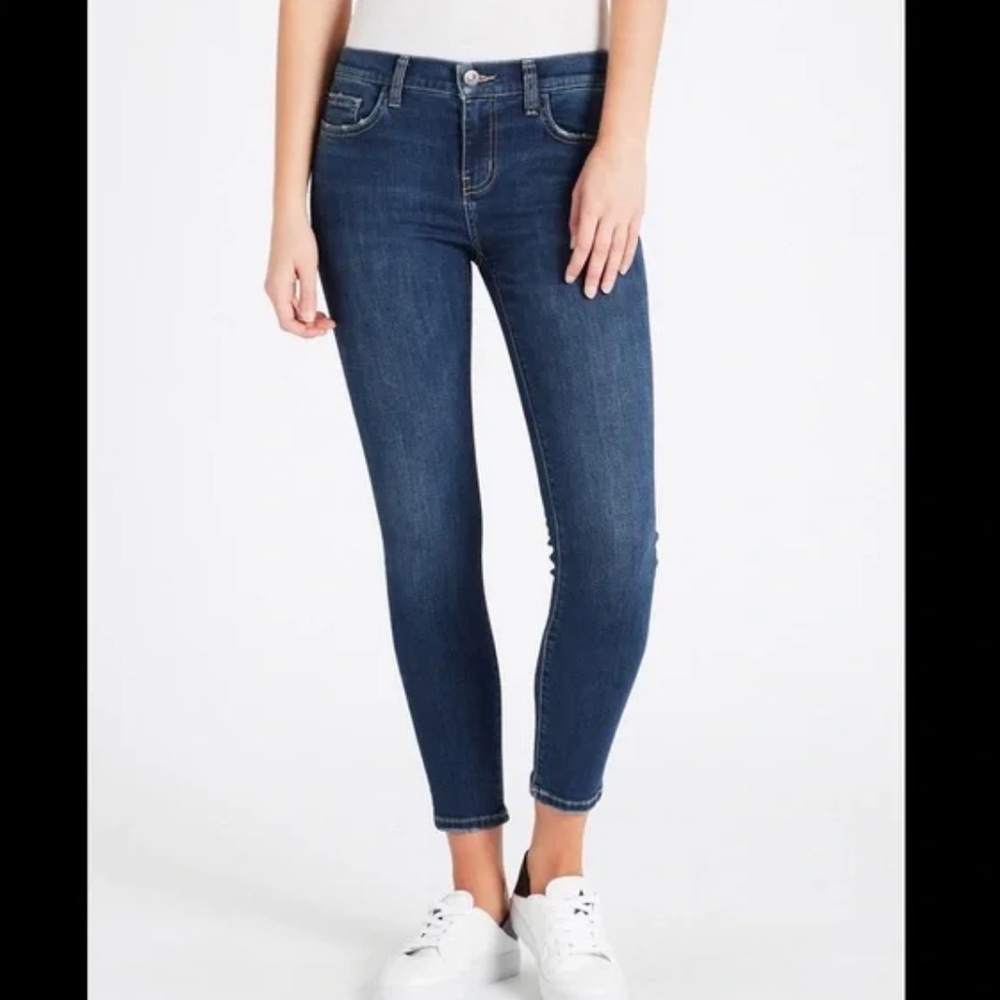 Current Elliot cropped leg skinny jeans in dark wash